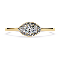 Marquise Halo Lab Grown Diamond Ring
