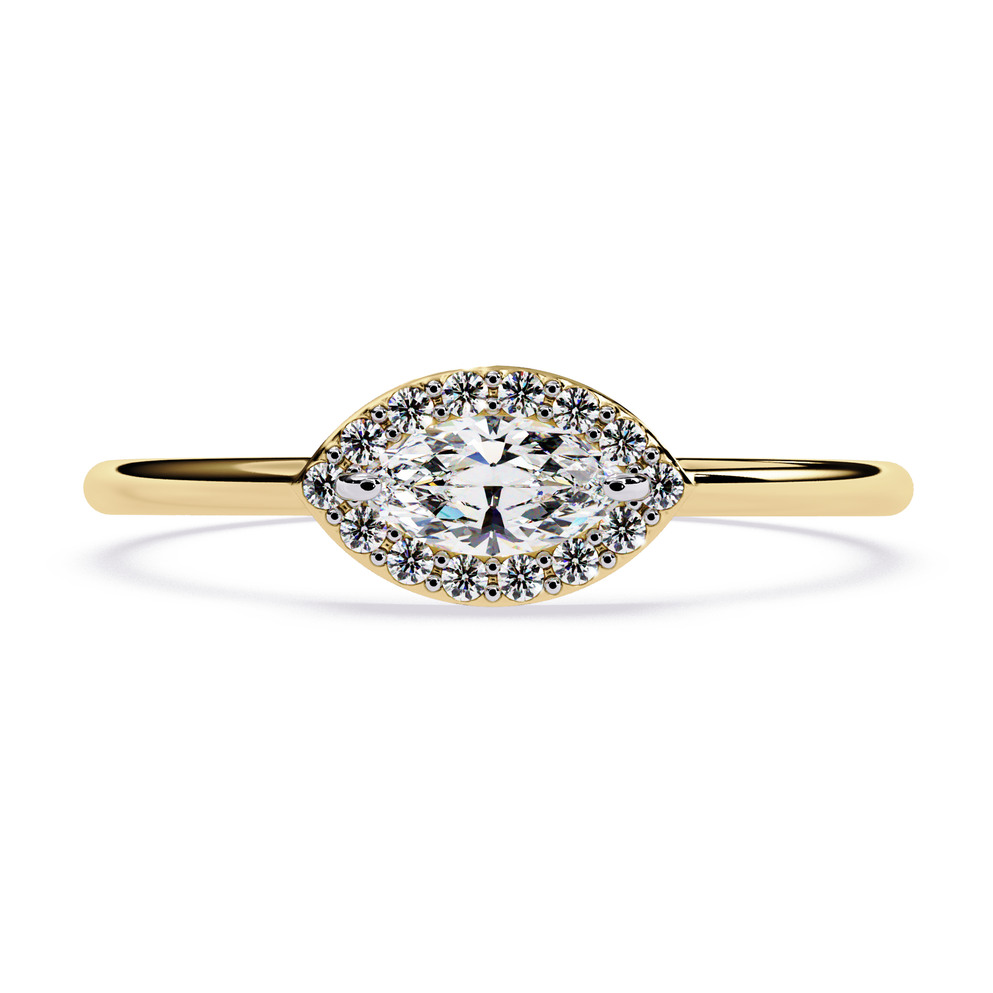 Marquise Halo Lab Grown Diamond Ring