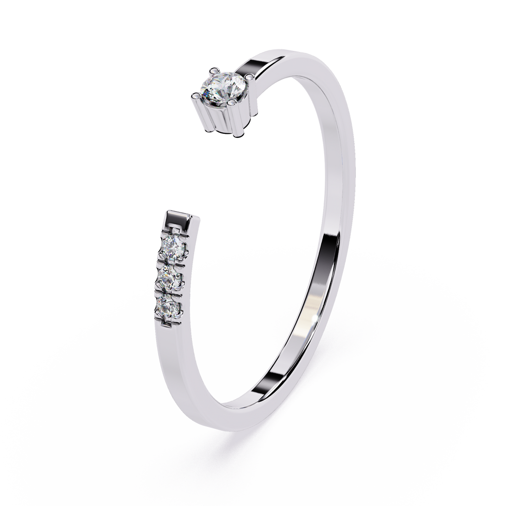 Lab Grown Diamond Accent Solitaire Ring