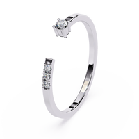Lab Grown Diamond Accent Solitaire Ring