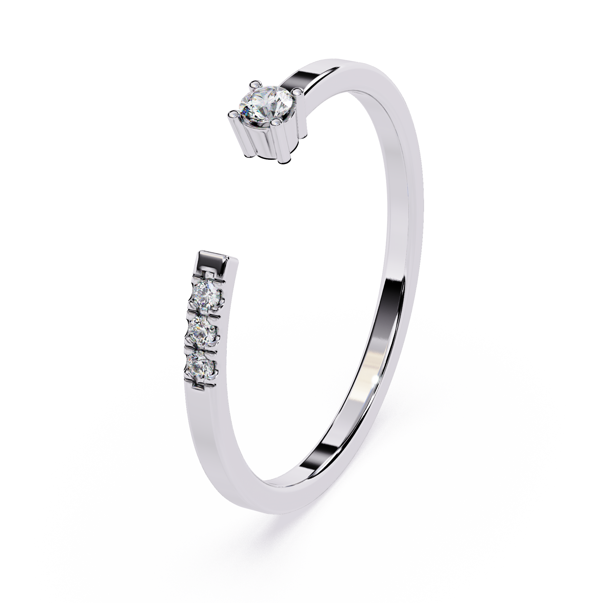 Lab Grown Diamond Accent Solitaire Ring
