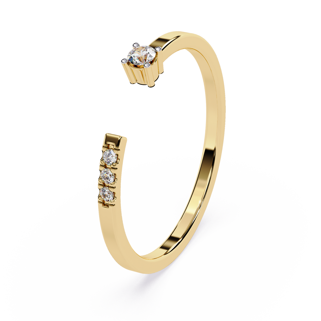 Lab Grown Diamond Accent Solitaire Ring