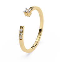 Lab Grown Diamond Accent Solitaire Ring