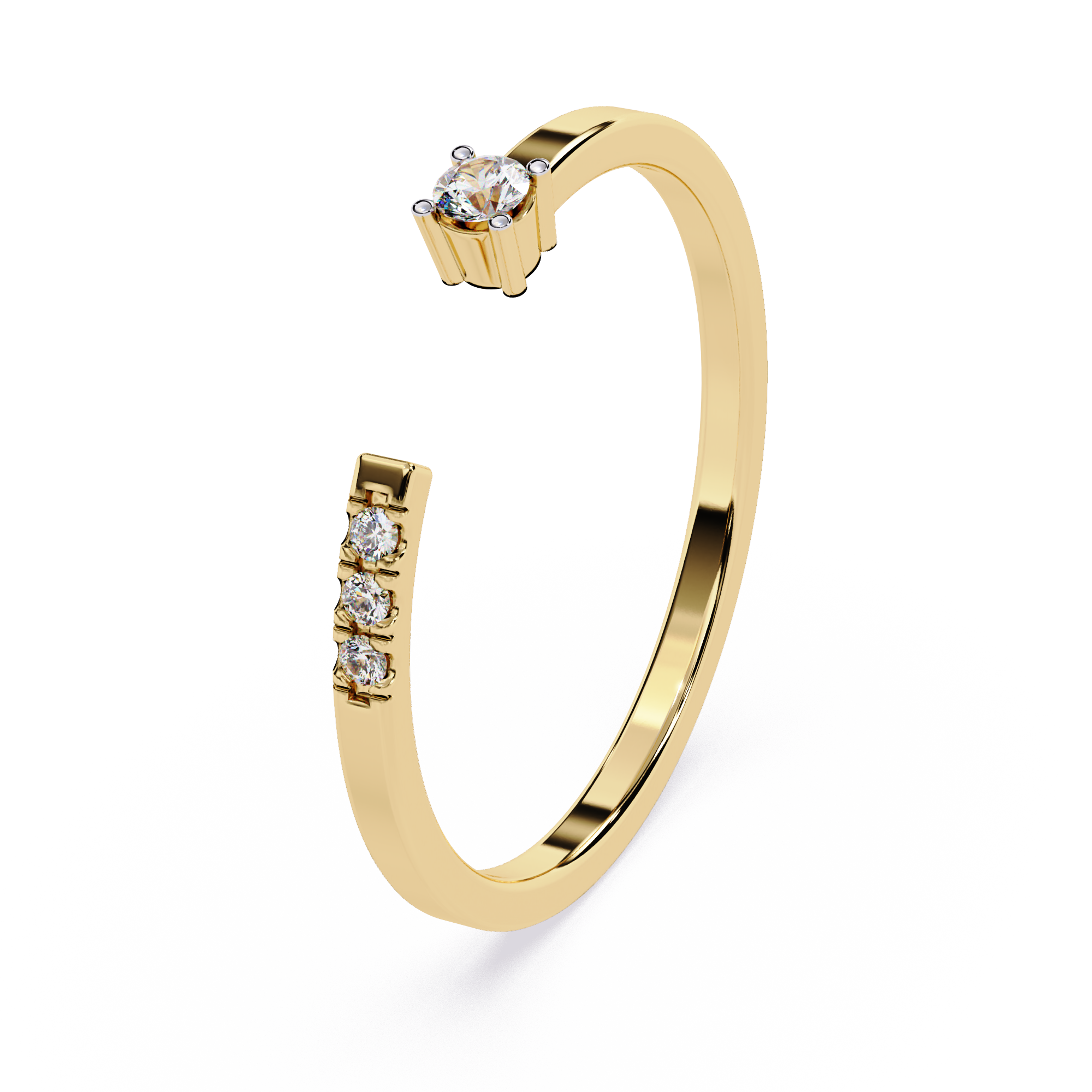 Lab Grown Diamond Accent Solitaire Ring
