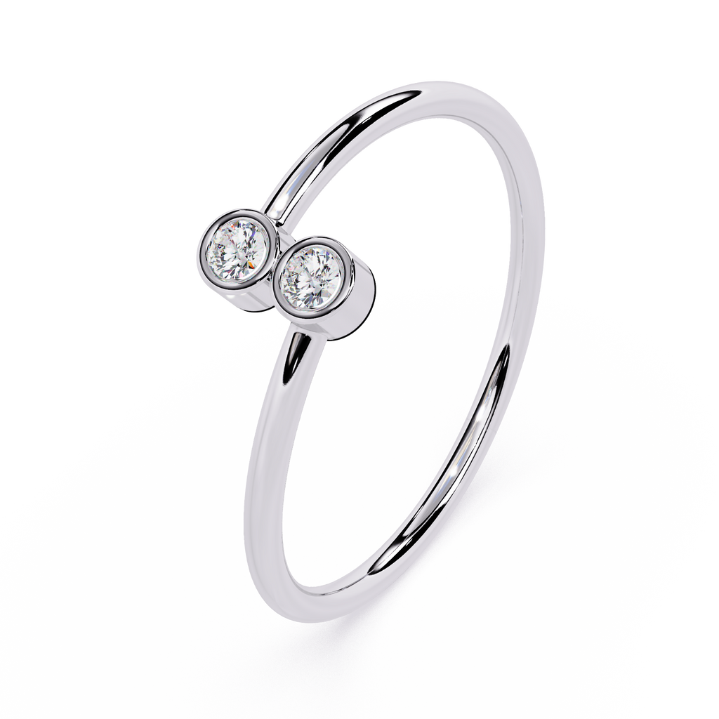 Twin Bezel Lab Grown Diamond Ring
