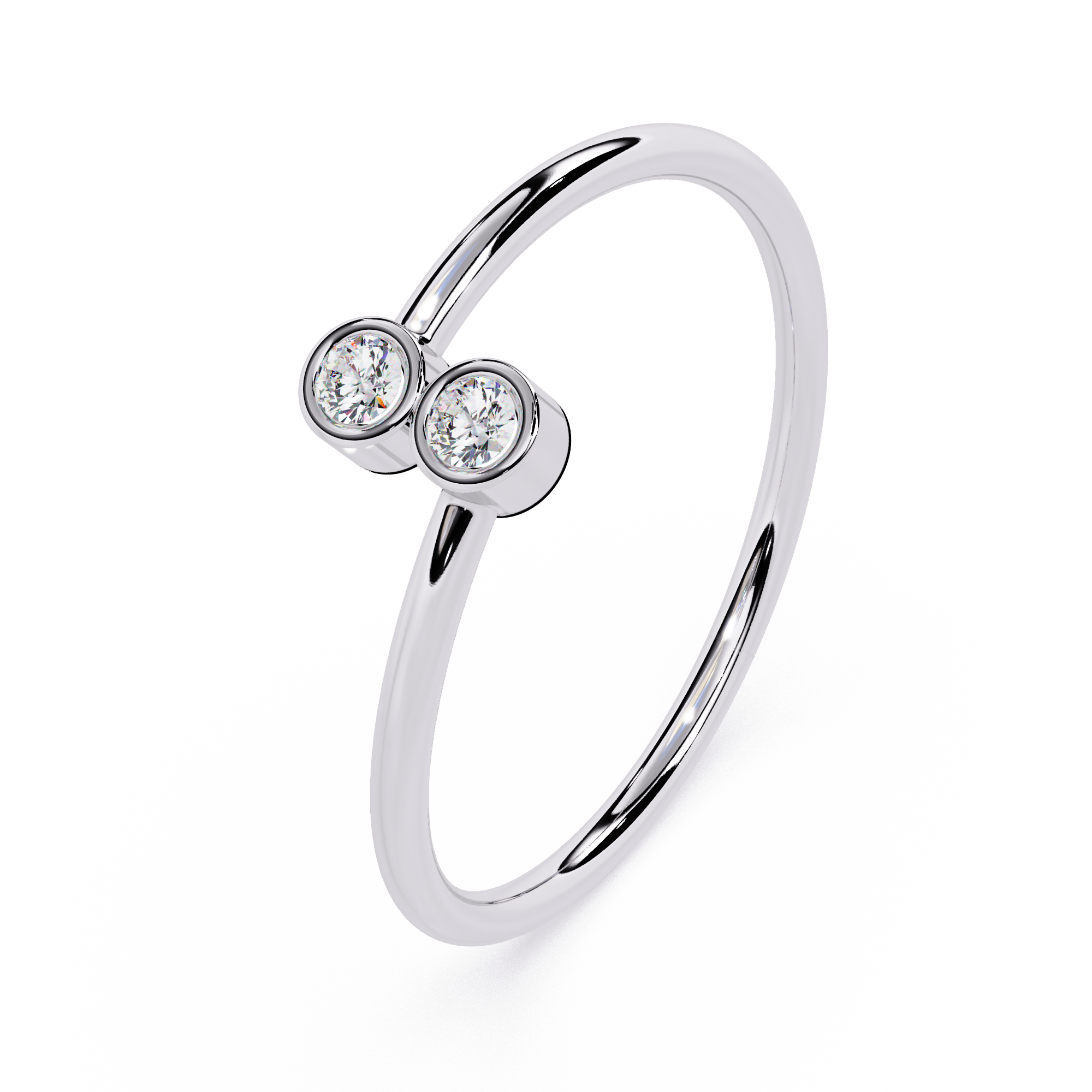 Twin Bezel Lab Grown Diamond Ring