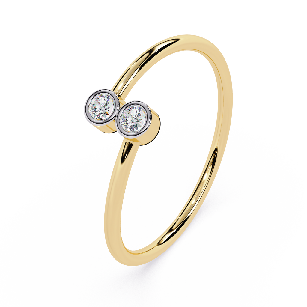 Twin Bezel Lab Grown Diamond Ring