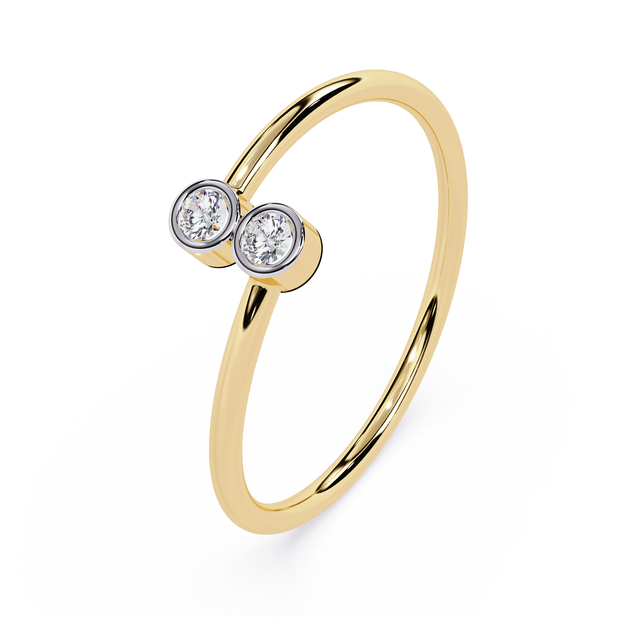 Twin Bezel Lab Grown Diamond Ring