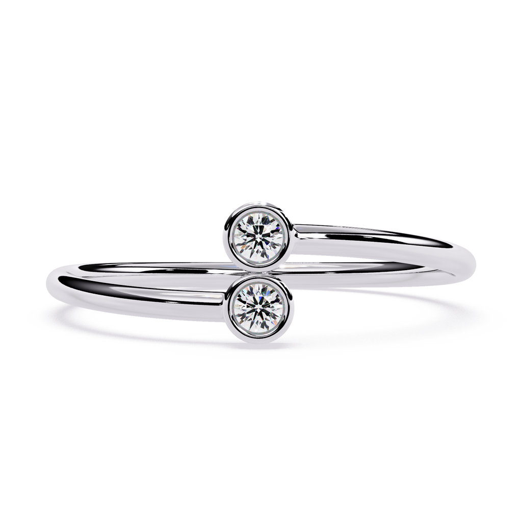 Twin Bezel Lab Grown Diamond Ring