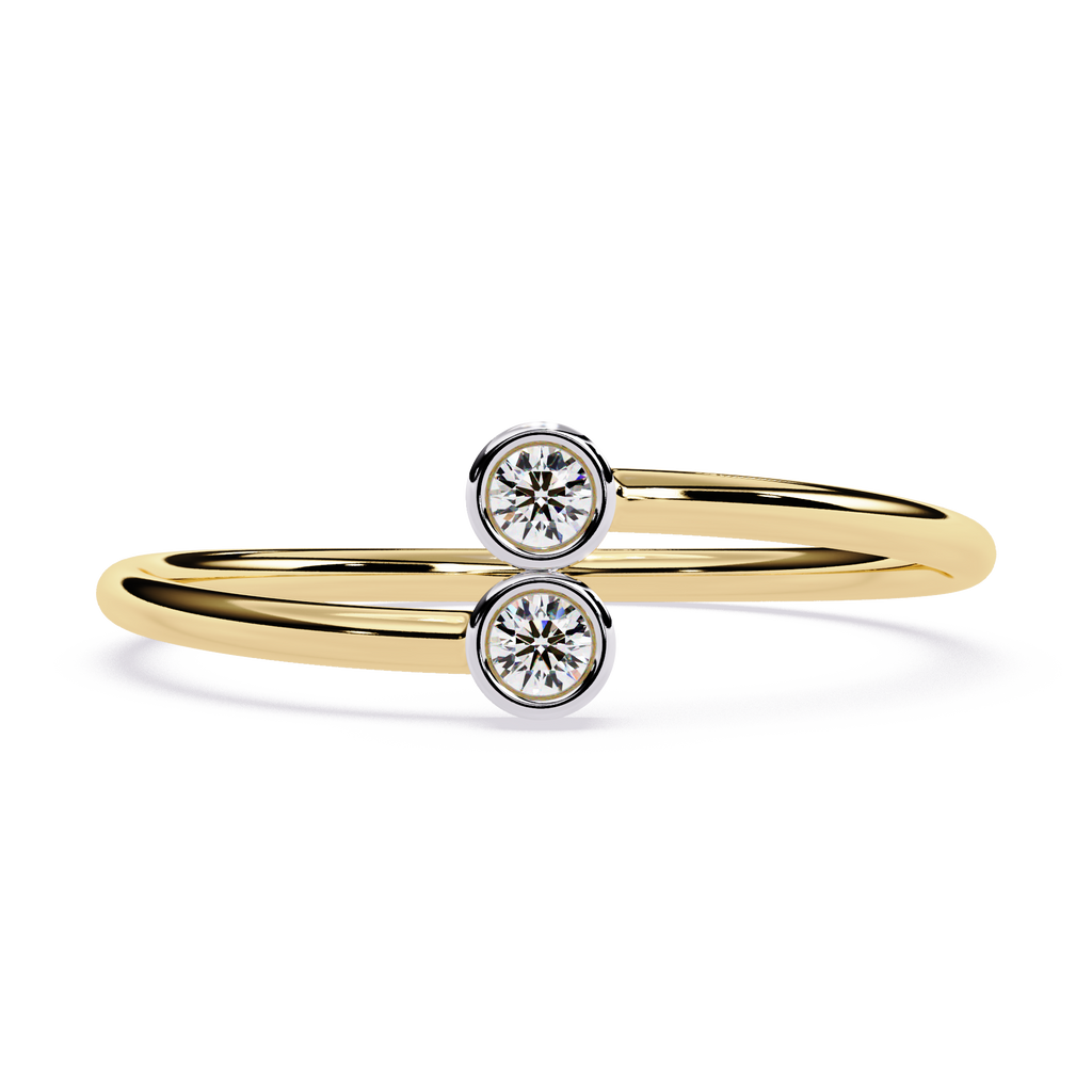 Twin Bezel Lab Grown Diamond Ring