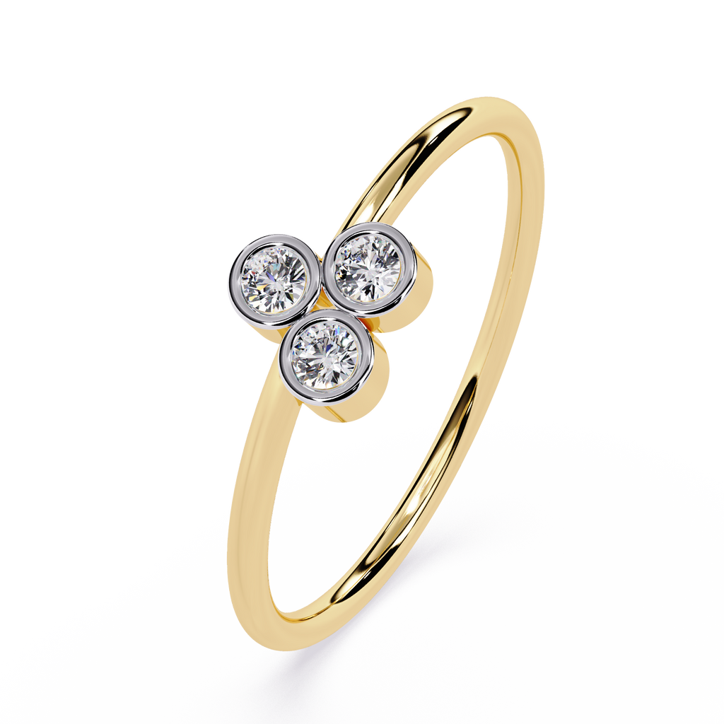 Bezel-Set Lab Grown Diamond Trio Ring