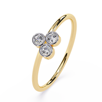 Bezel-Set Lab Grown Diamond Trio Ring