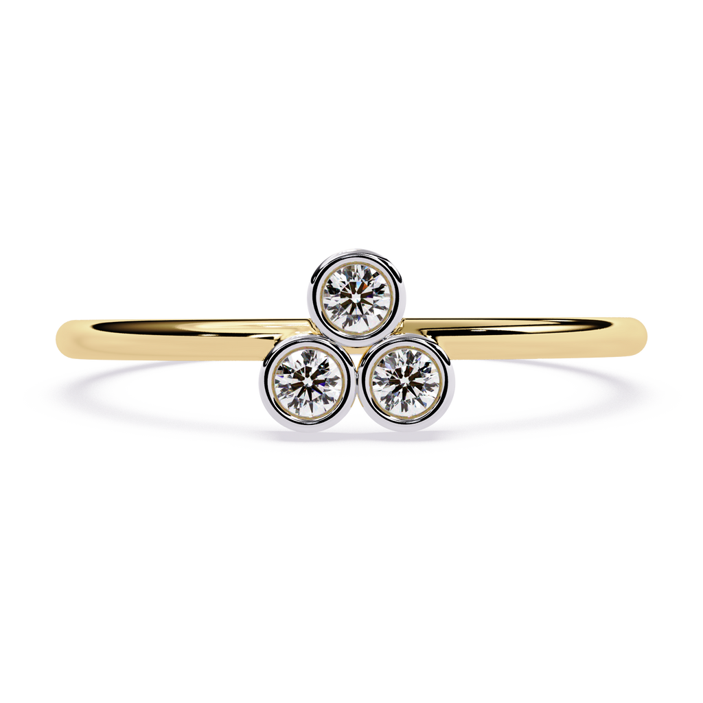 Bezel-Set Lab Grown Diamond Trio Ring