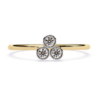 Bezel-Set Lab Grown Diamond Trio Ring