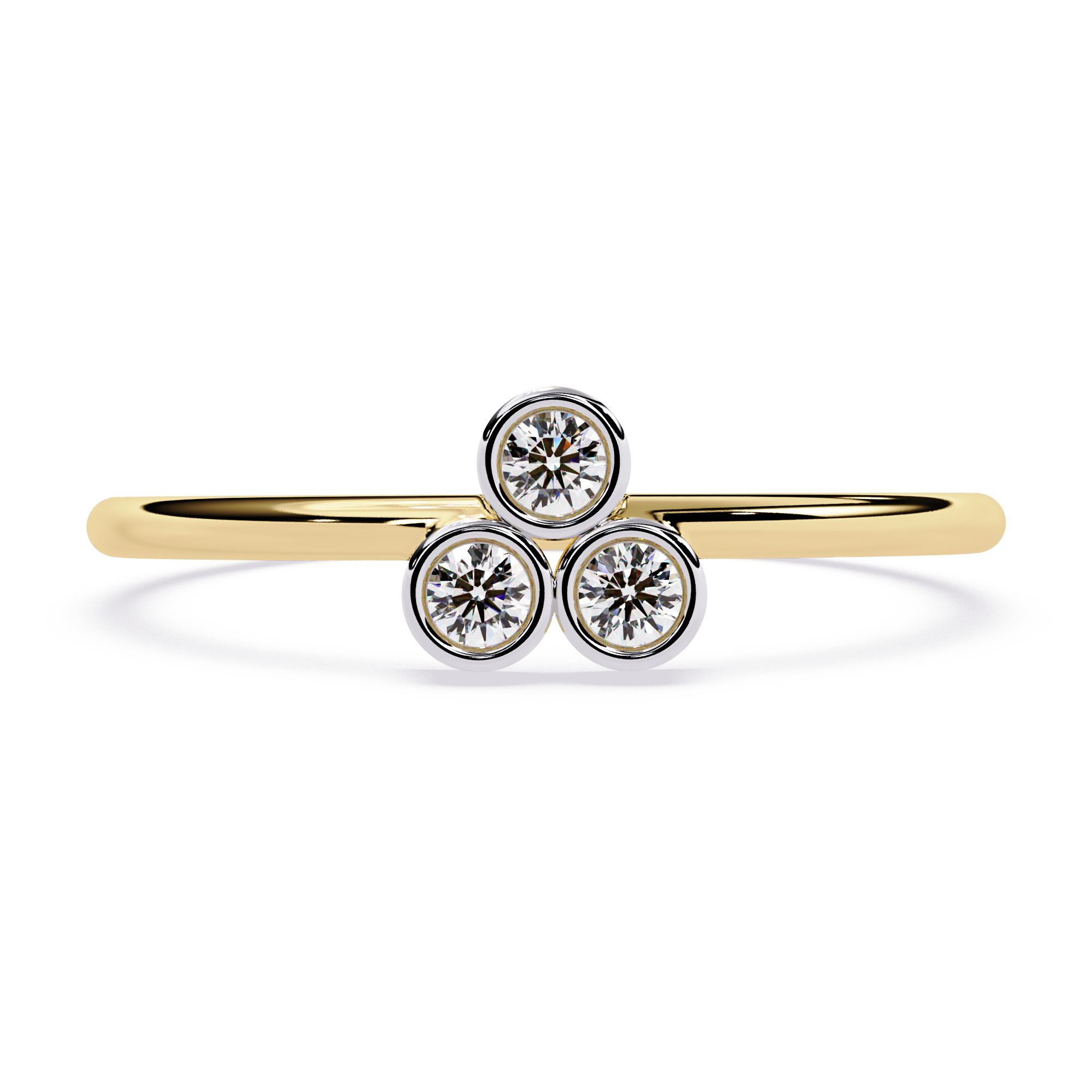 Bezel-Set Lab Grown Diamond Trio Ring