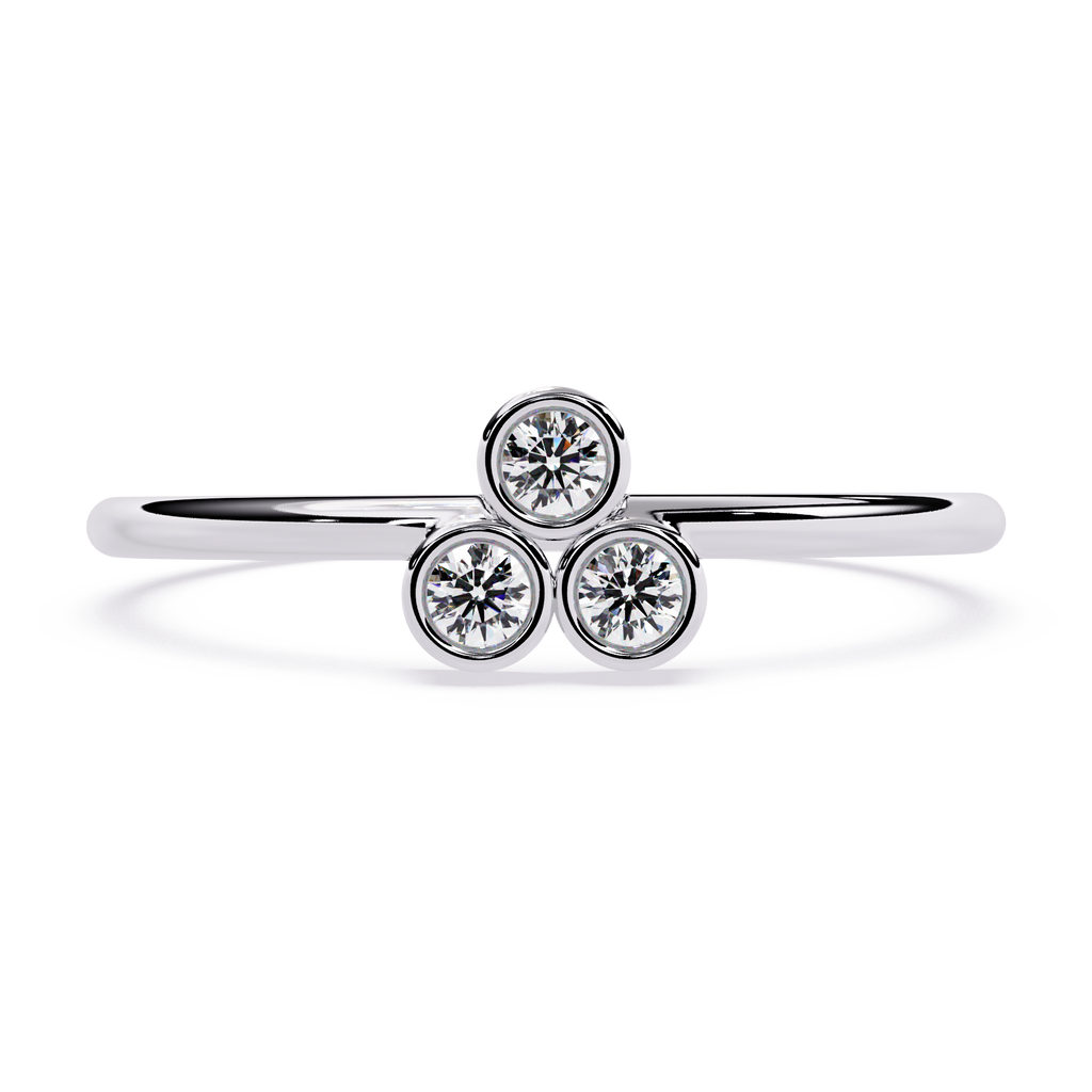 Bezel-Set Lab Grown Diamond Trio Ring