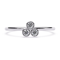 Bezel-Set Lab Grown Diamond Trio Ring