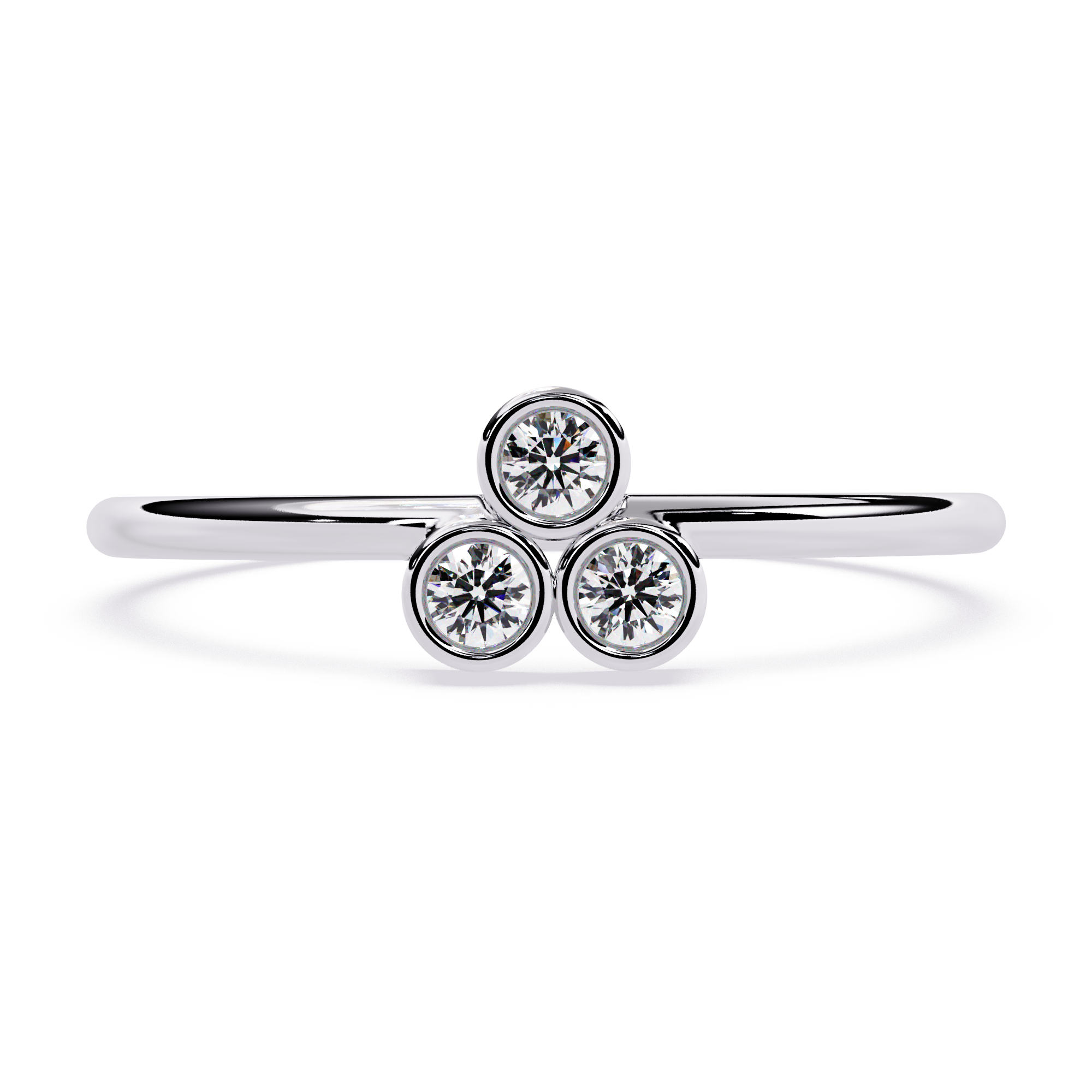 Bezel-Set Lab Grown Diamond Trio Ring