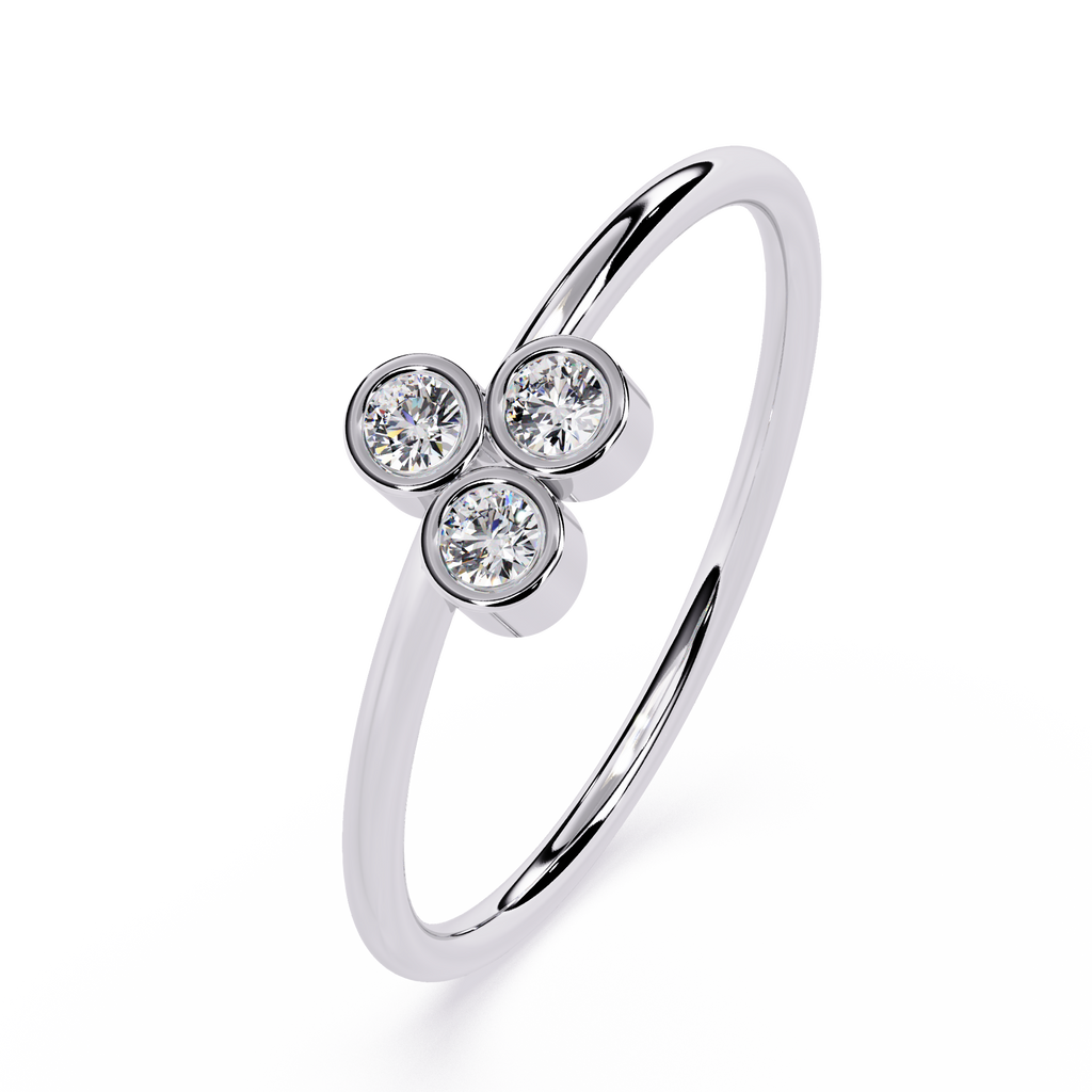 Bezel-Set Lab Grown Diamond Trio Ring