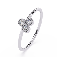 Bezel-Set Lab Grown Diamond Trio Ring