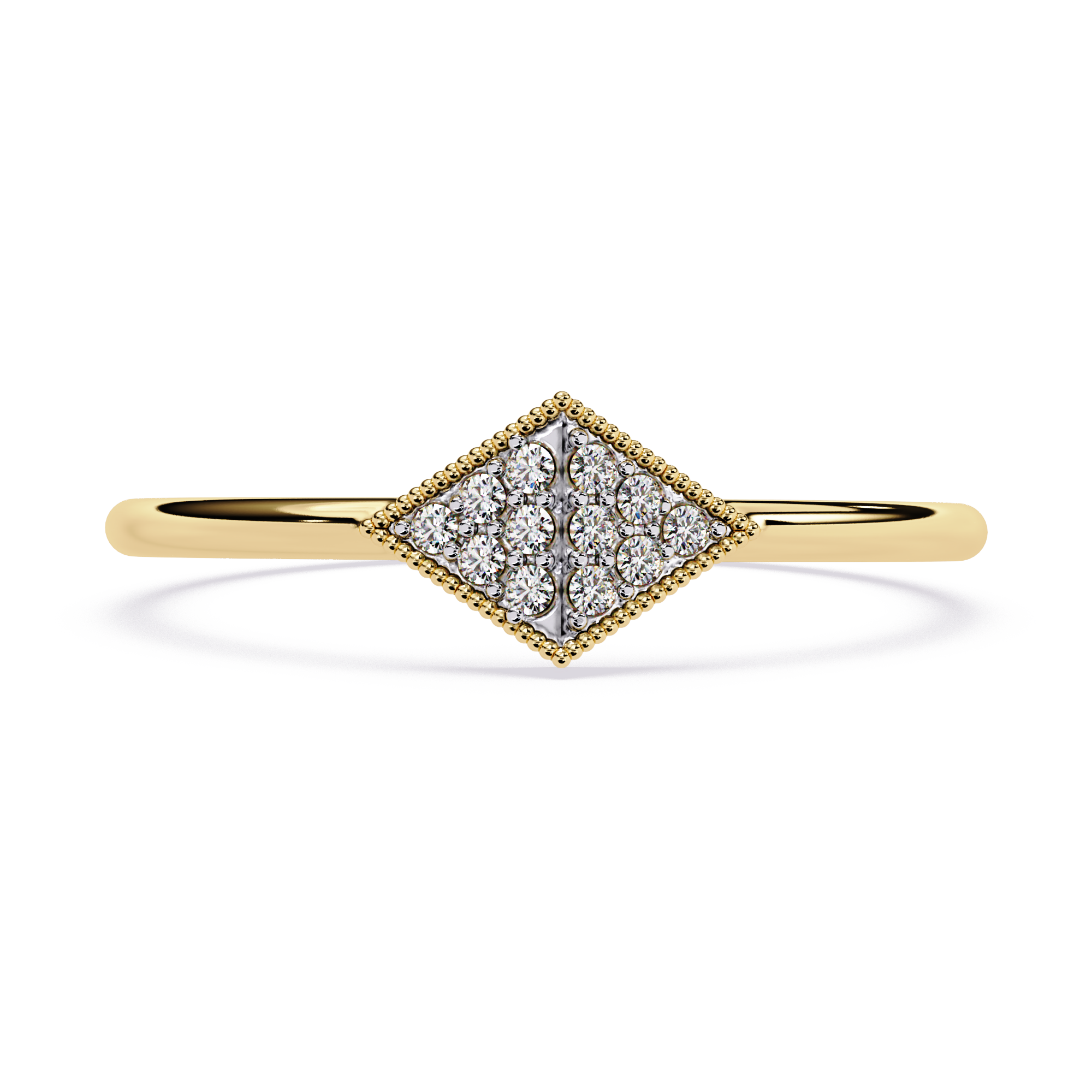 Vintage Lab Grown Diamond Cluster Ring