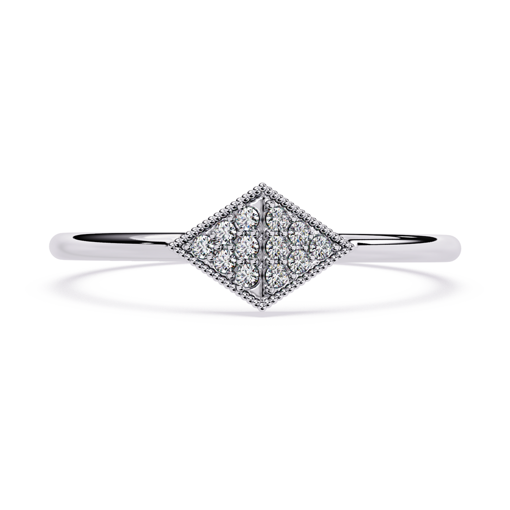 Vintage Lab Grown Diamond Cluster Ring