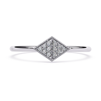 Vintage Lab Grown Diamond Cluster Ring