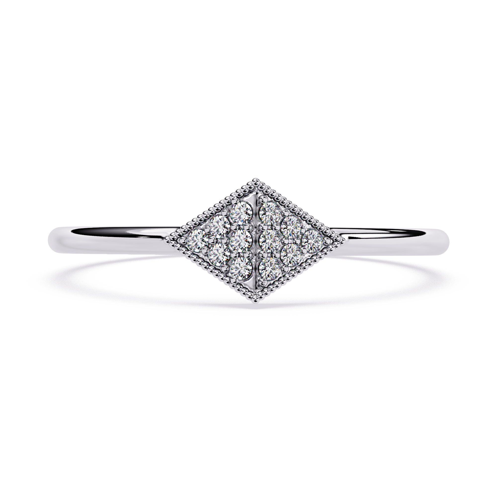 Vintage Lab Grown Diamond Cluster Ring