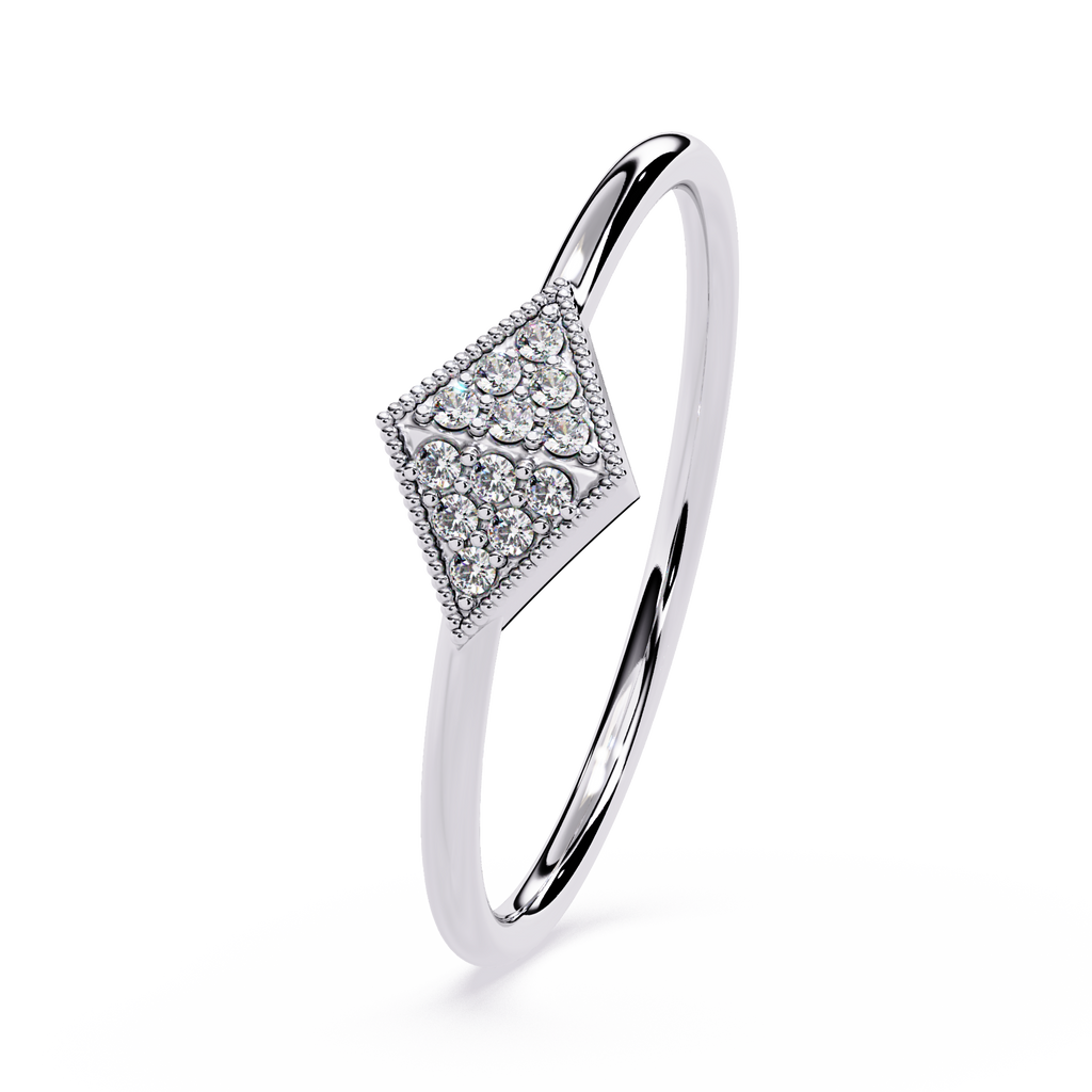 Vintage Lab Grown Diamond Cluster Ring