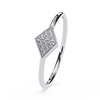Vintage Lab Grown Diamond Cluster Ring
