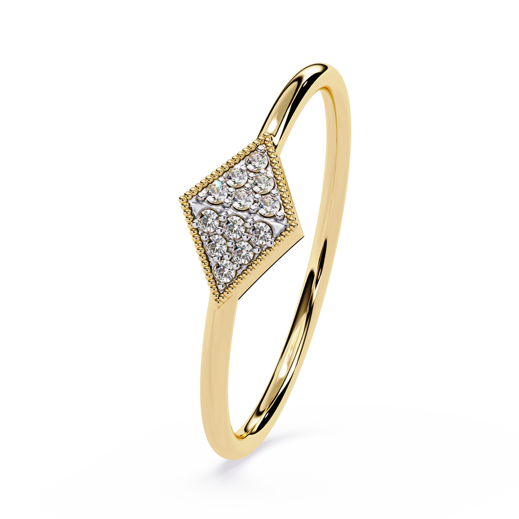 Vintage Lab Grown Diamond Cluster Ring