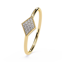 Vintage Lab Grown Diamond Cluster Ring