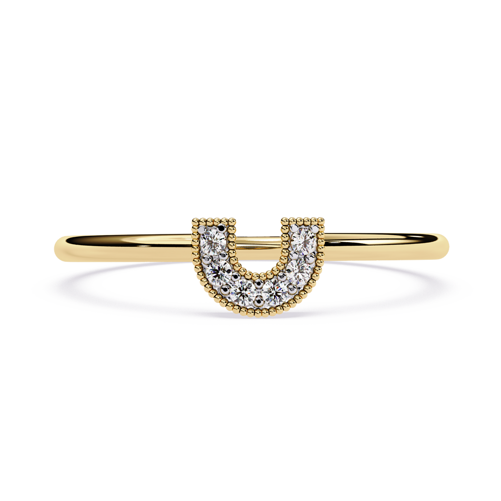 Horseshoe Lab Grown Diamond Ring