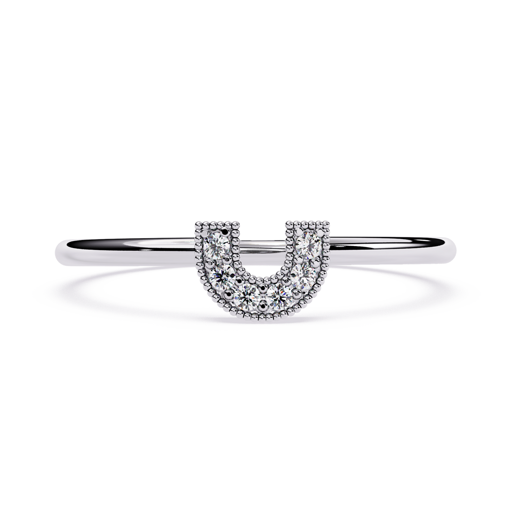 Horseshoe Lab Grown Diamond Ring