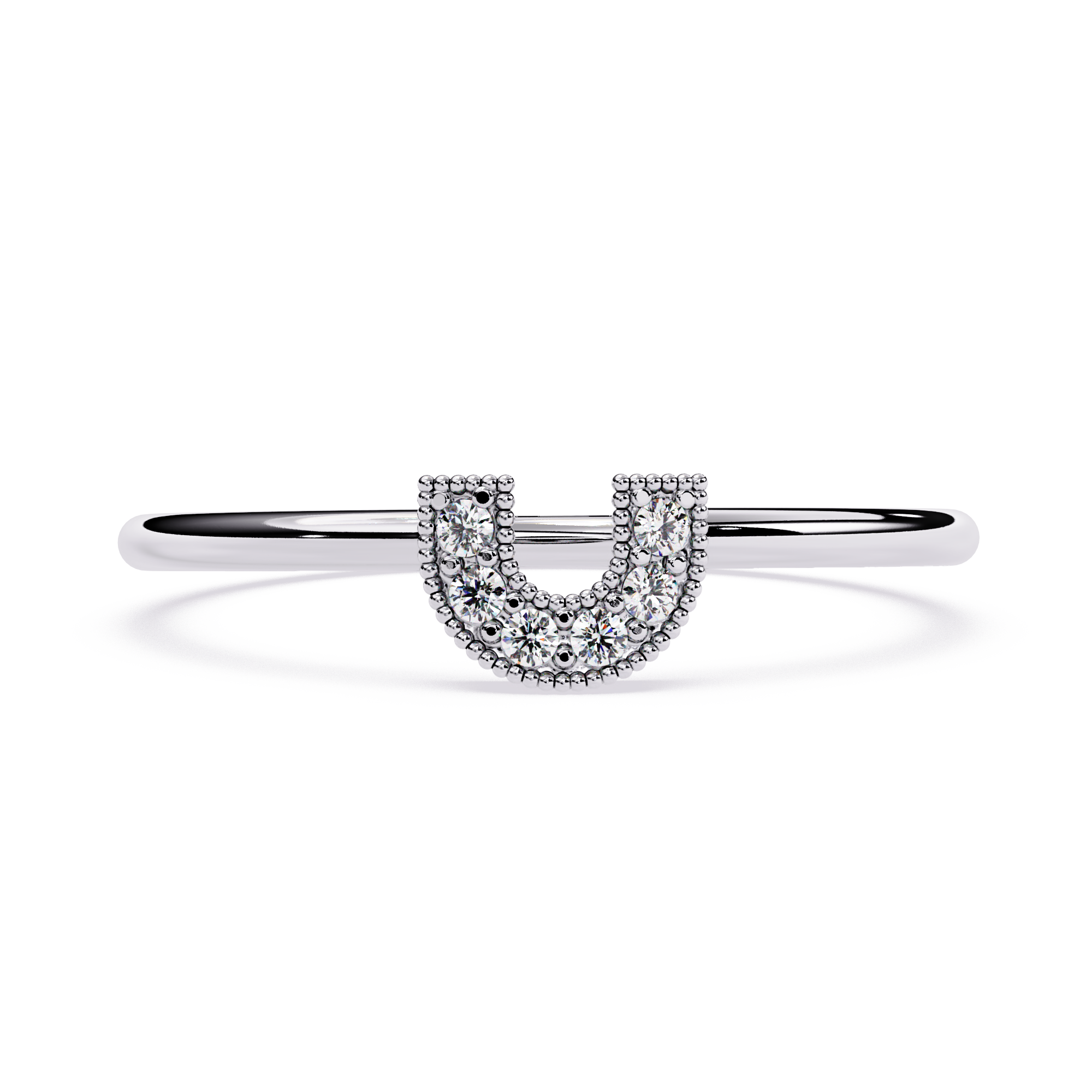 Horseshoe Lab Grown Diamond Ring