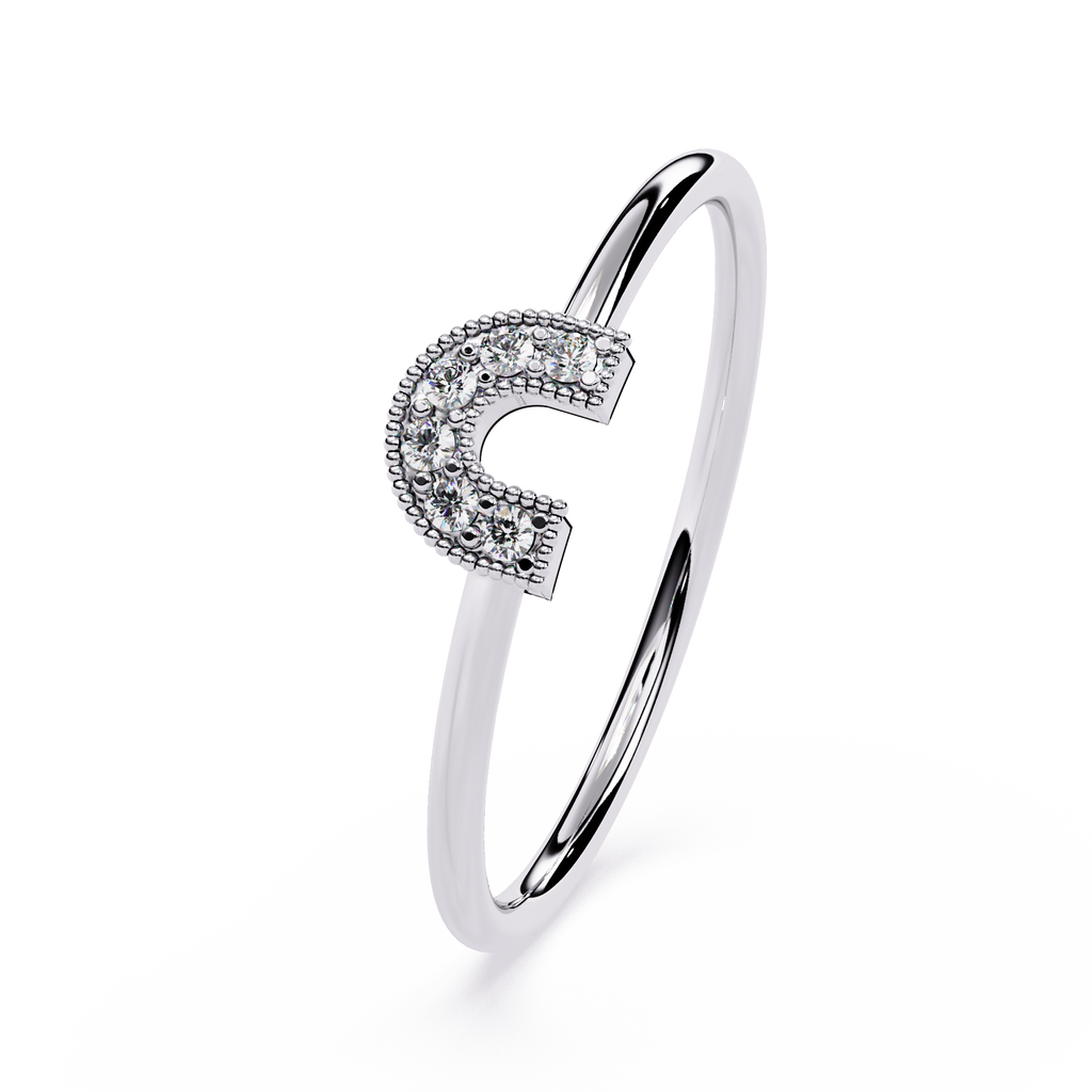 Horseshoe Lab Grown Diamond Ring