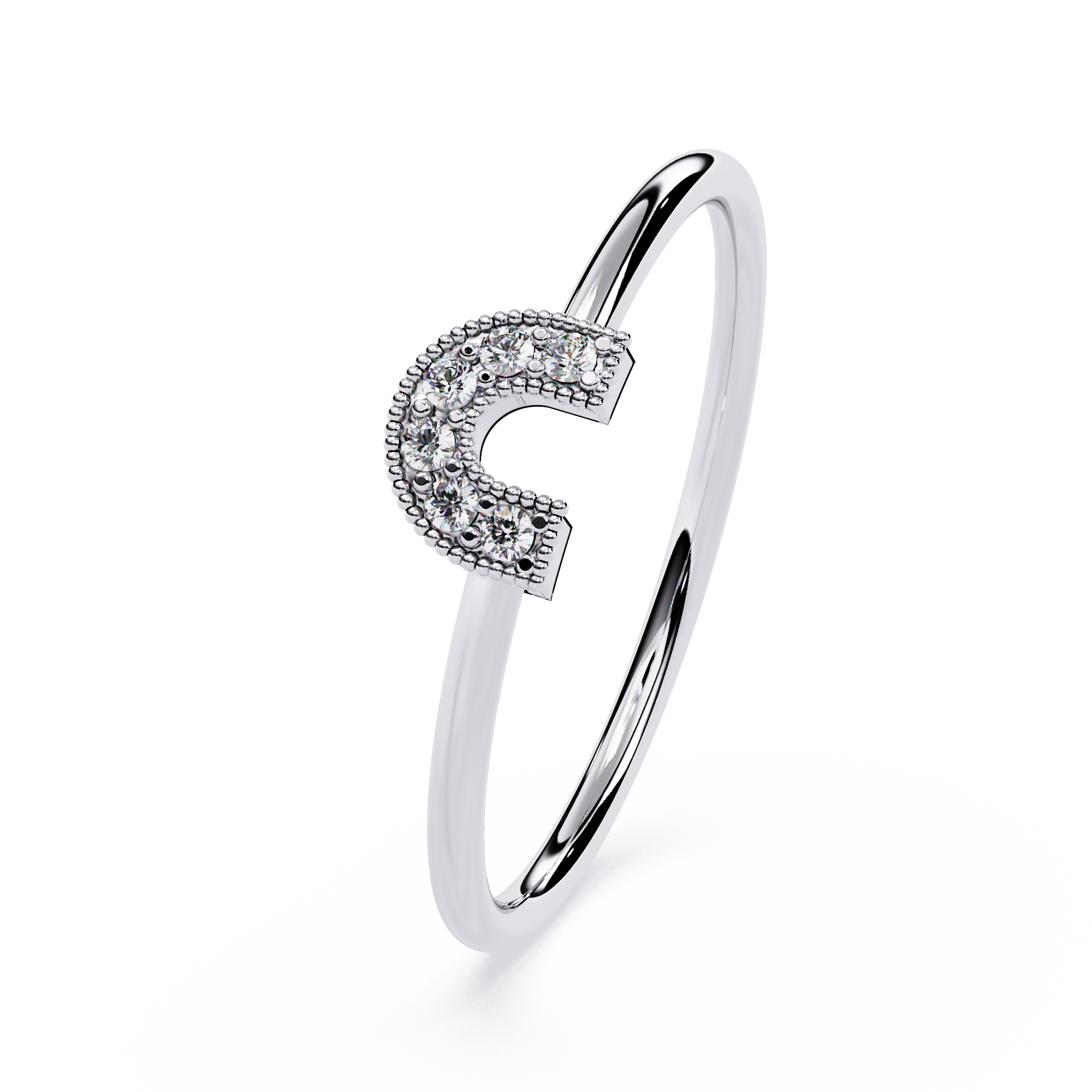 Horseshoe Lab Grown Diamond Ring
