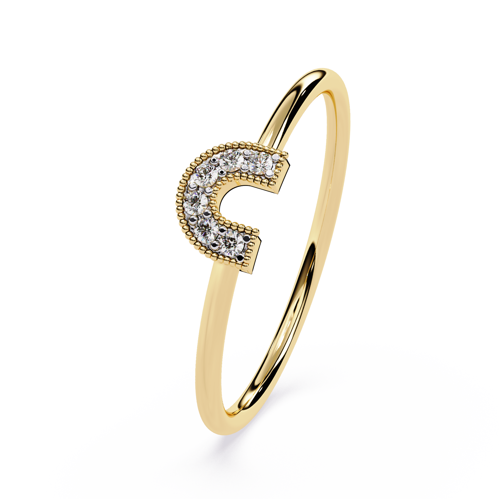 Horseshoe Lab Grown Diamond Ring