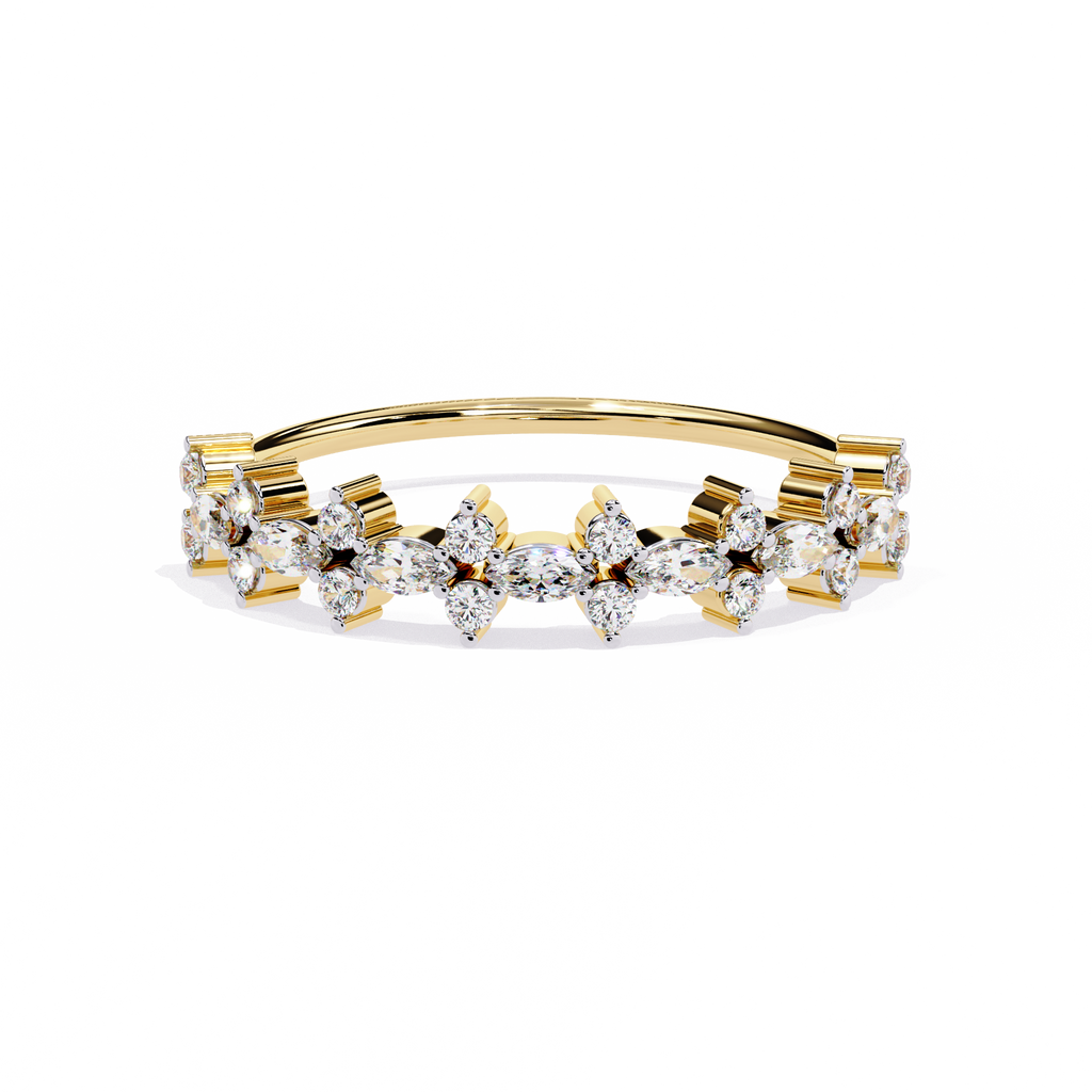 Floral Lab Grown Diamond Ring