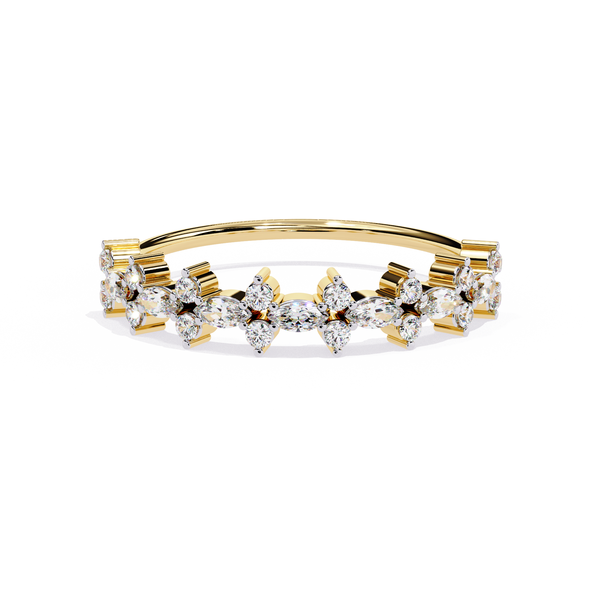 Floral Lab Grown Diamond Ring