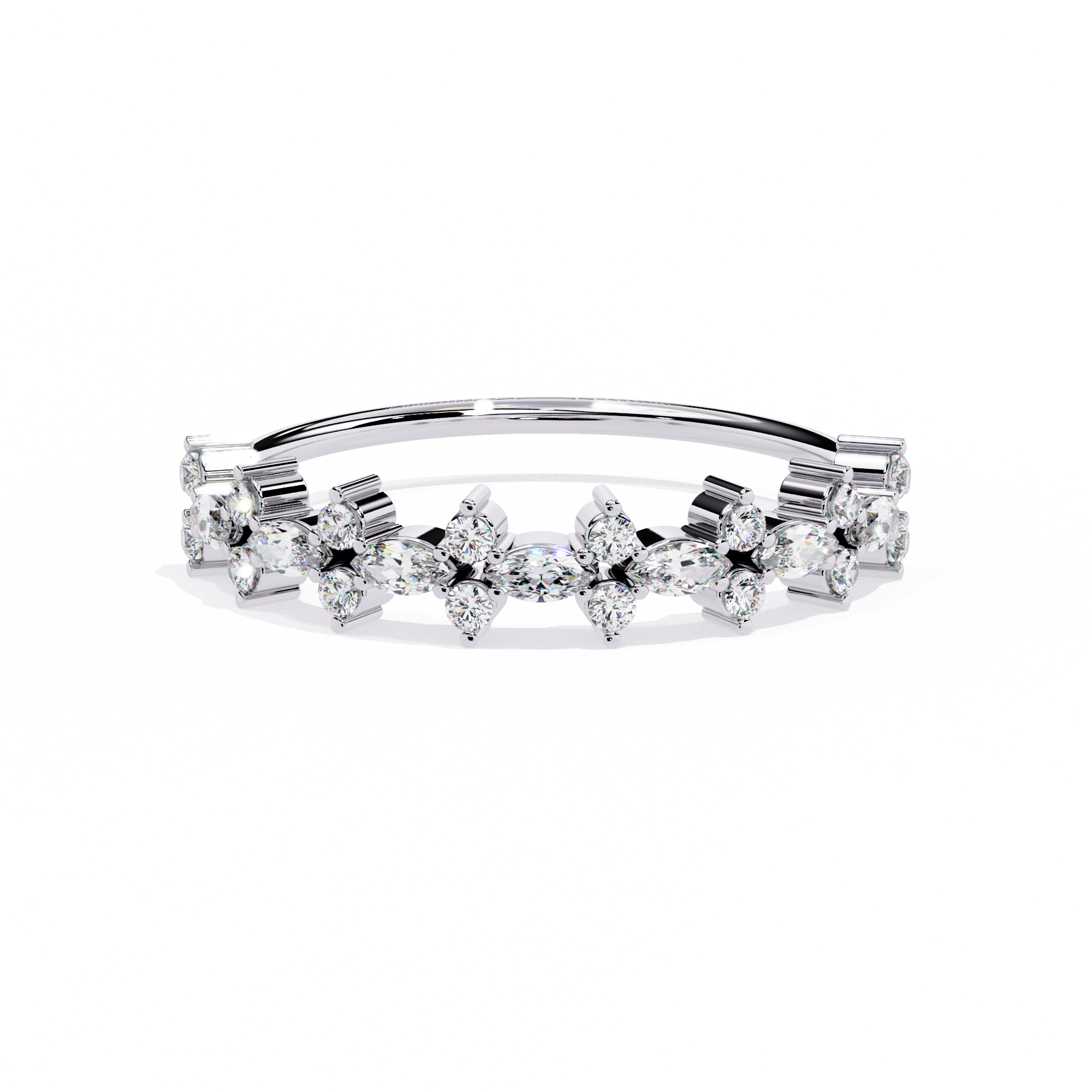 Floral Lab Grown Diamond Ring