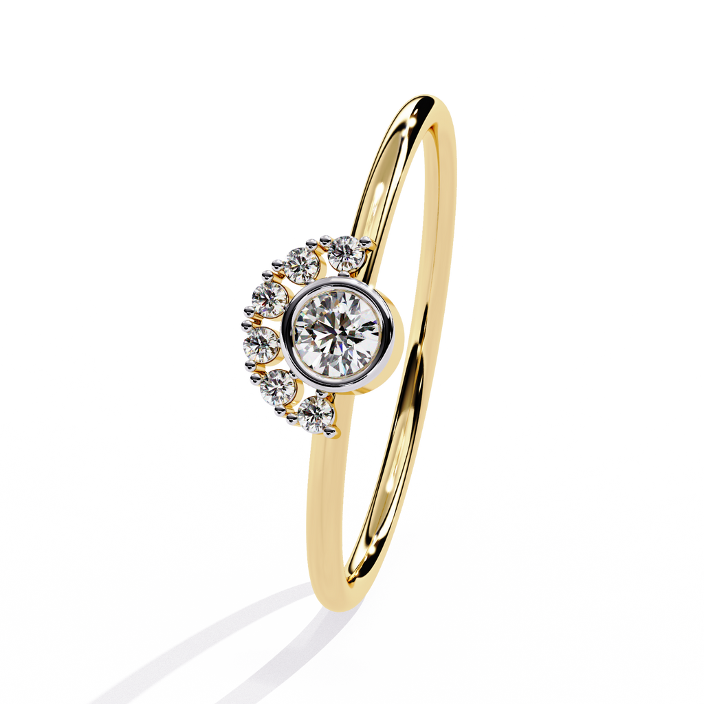 Bezel & Cluster Lab Grown Diamond Ring