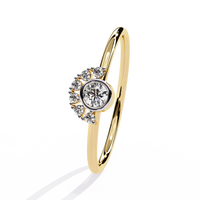 Bezel & Cluster Lab Grown Diamond Ring