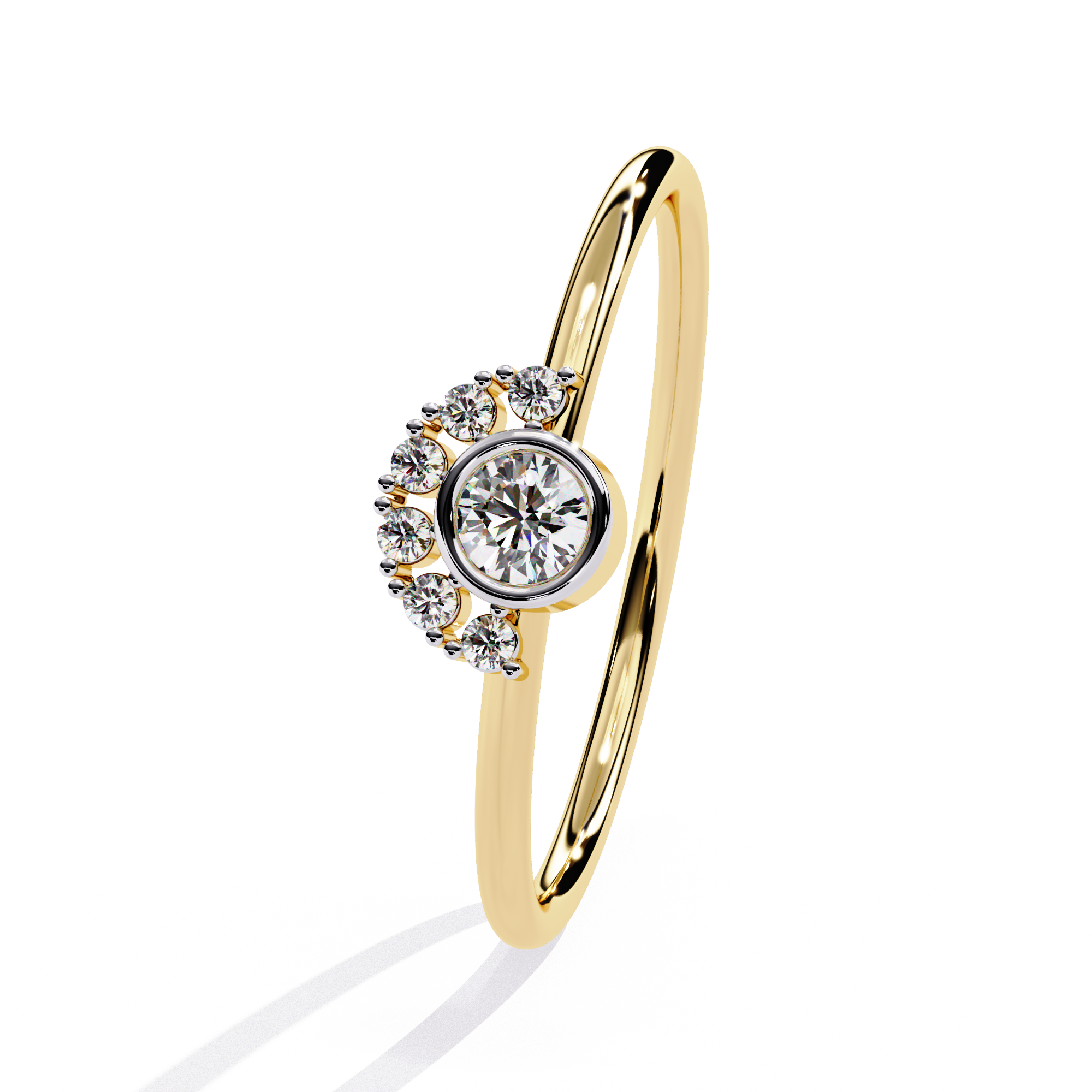 Bezel & Cluster Lab Grown Diamond Ring