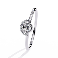 Bezel & Cluster Lab Grown Diamond Ring