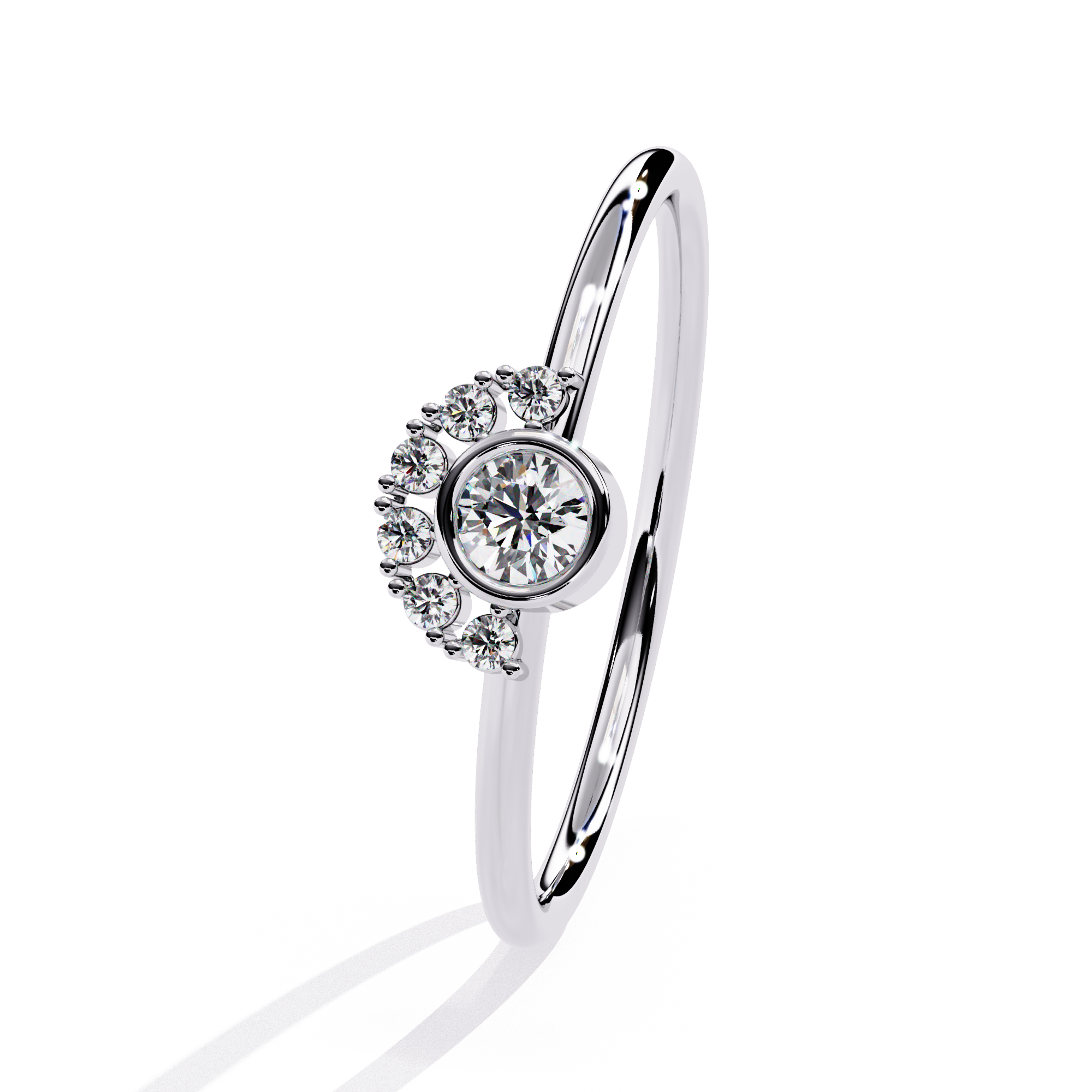 Bezel & Cluster Lab Grown Diamond Ring