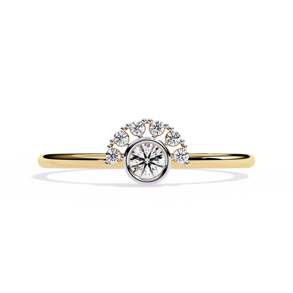 Bezel & Cluster Lab Grown Diamond Ring