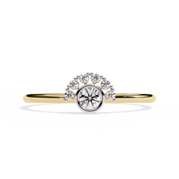 Bezel & Cluster Lab Grown Diamond Ring