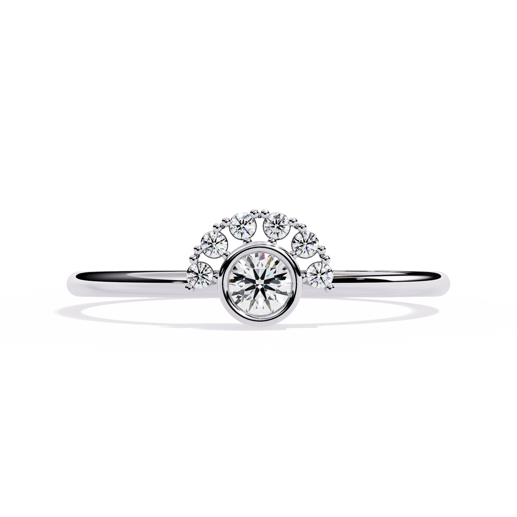 Bezel & Cluster Lab Grown Diamond Ring