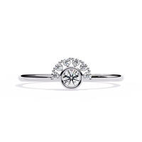 Bezel & Cluster Lab Grown Diamond Ring